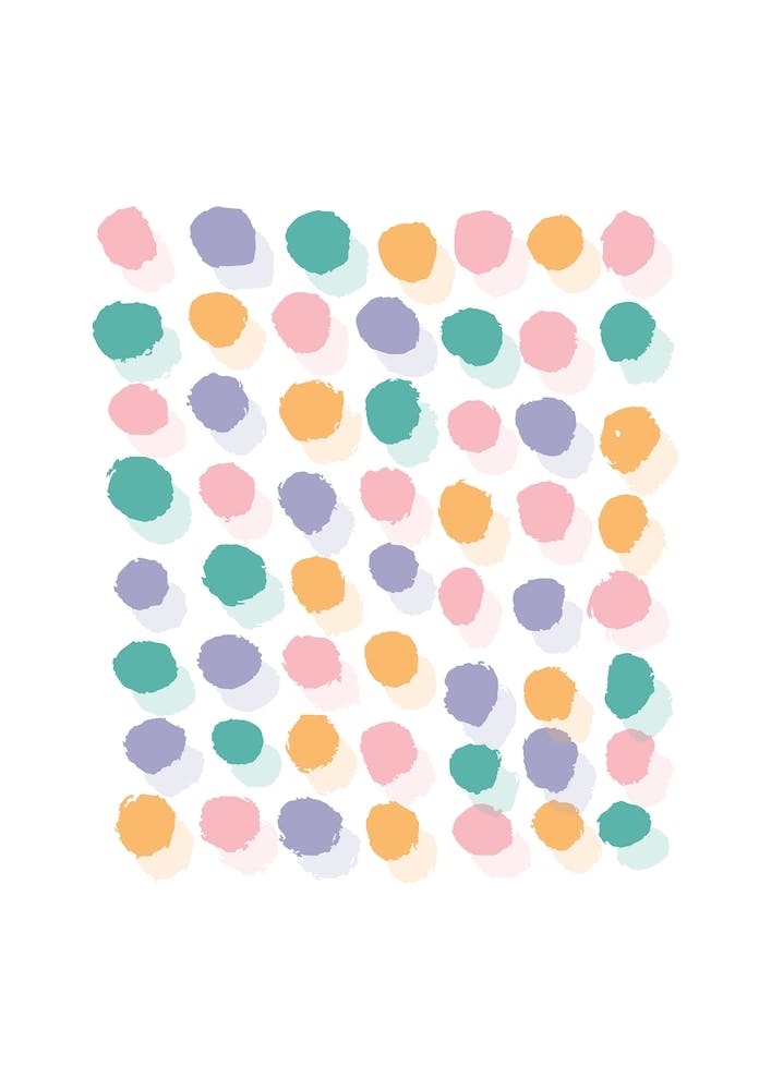 Abstract Pink and Orange Rectangle Paint Dots