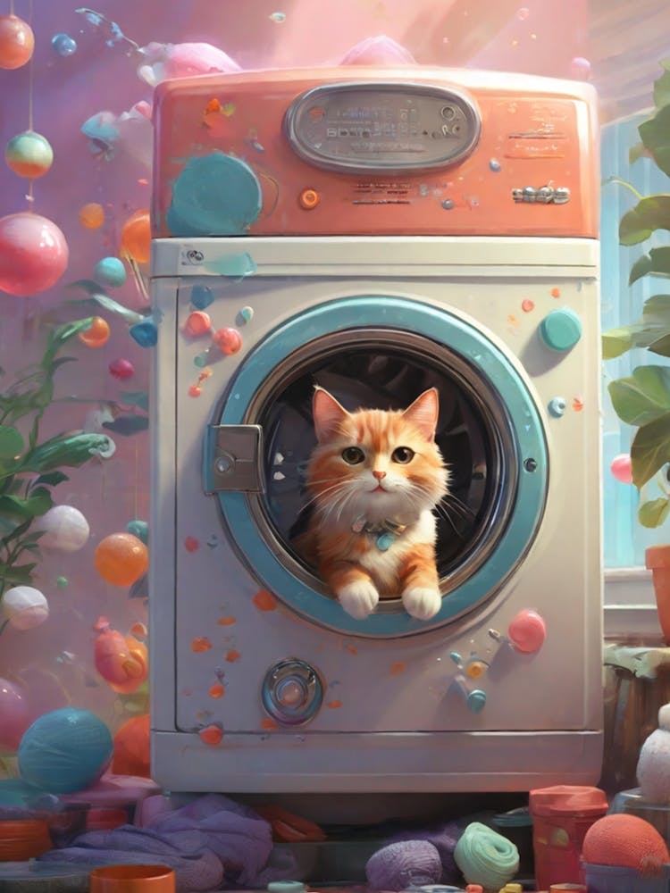 Cat In Washing Machine 18