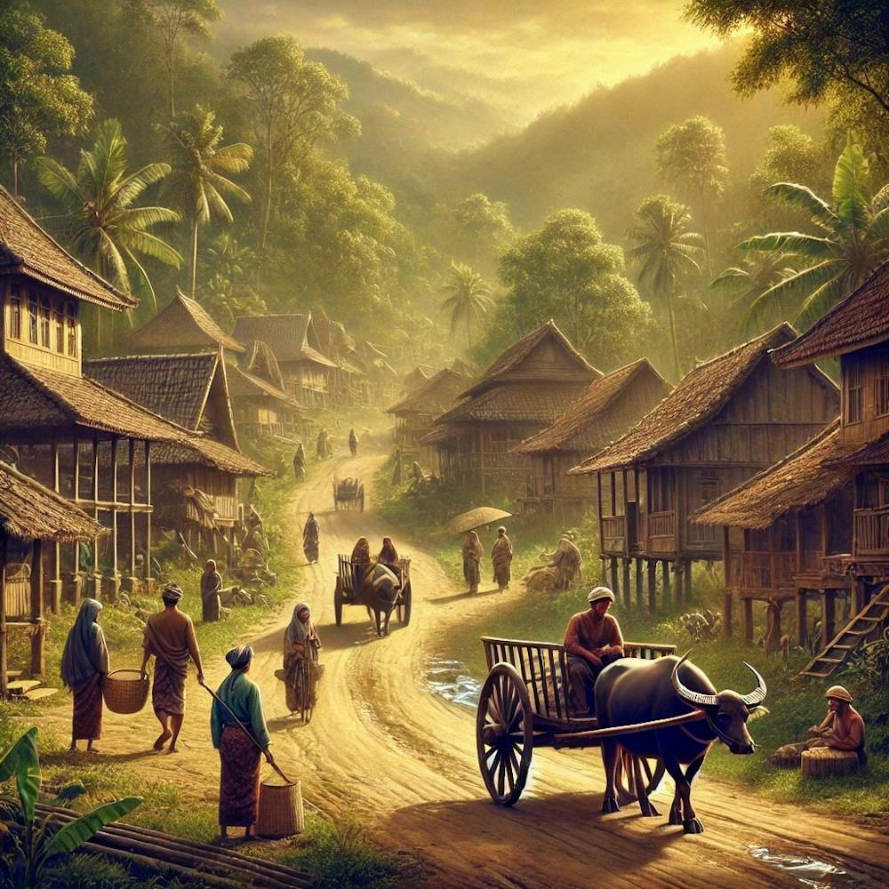 "Timeless Journey: Rural Life in 1880s Indonesia"