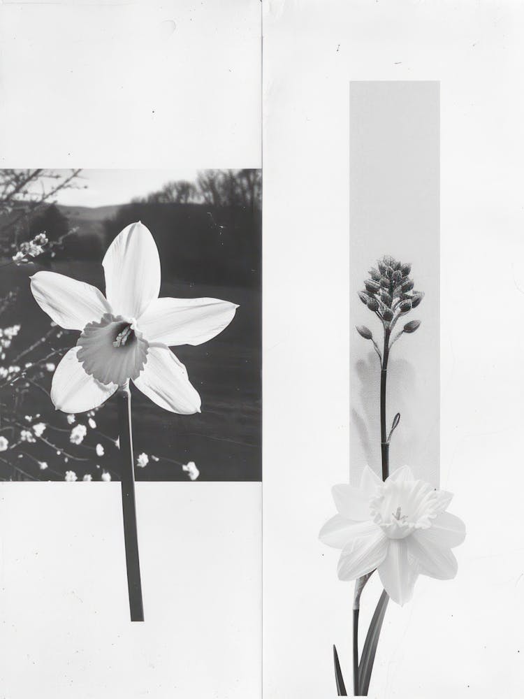 Narzissen Blumen Fotocollage 6