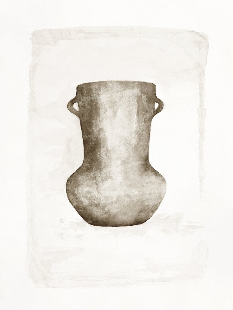 Art à l'aquarelle 'Vase II', Aga Szafranska