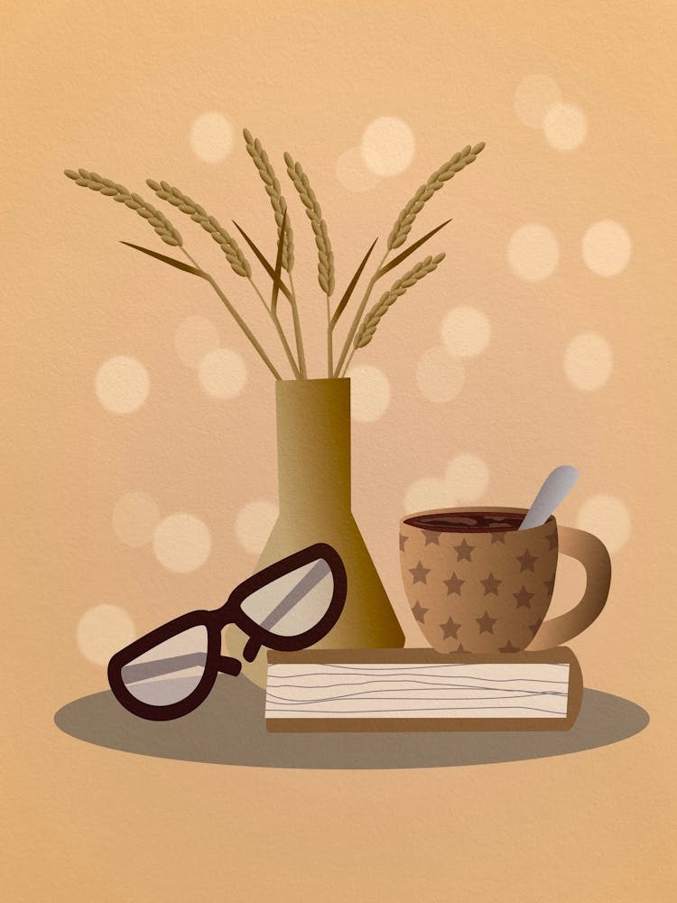 Coffee Book Glassesread Holiday Boho Style