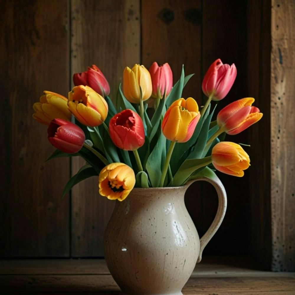 Tulips In A Vase