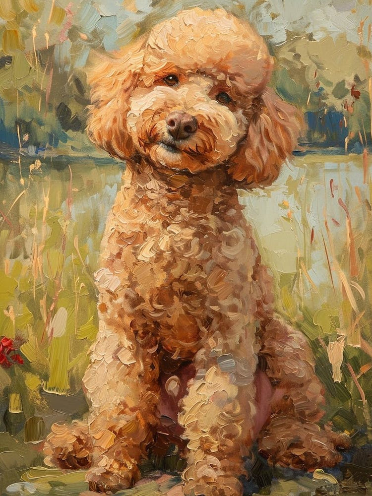 Poodle Acrylic Painting 2