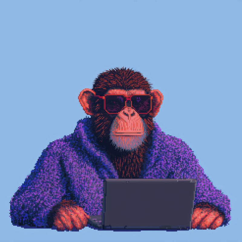 Affe mit Laptop