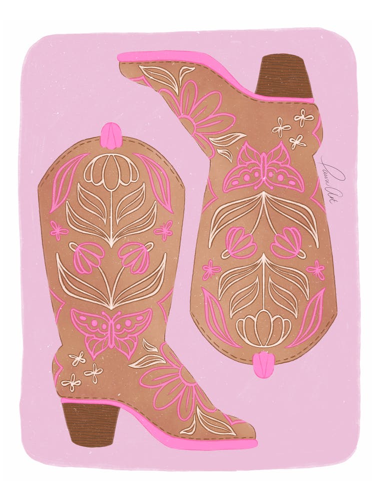 Pink Cowboy Boots