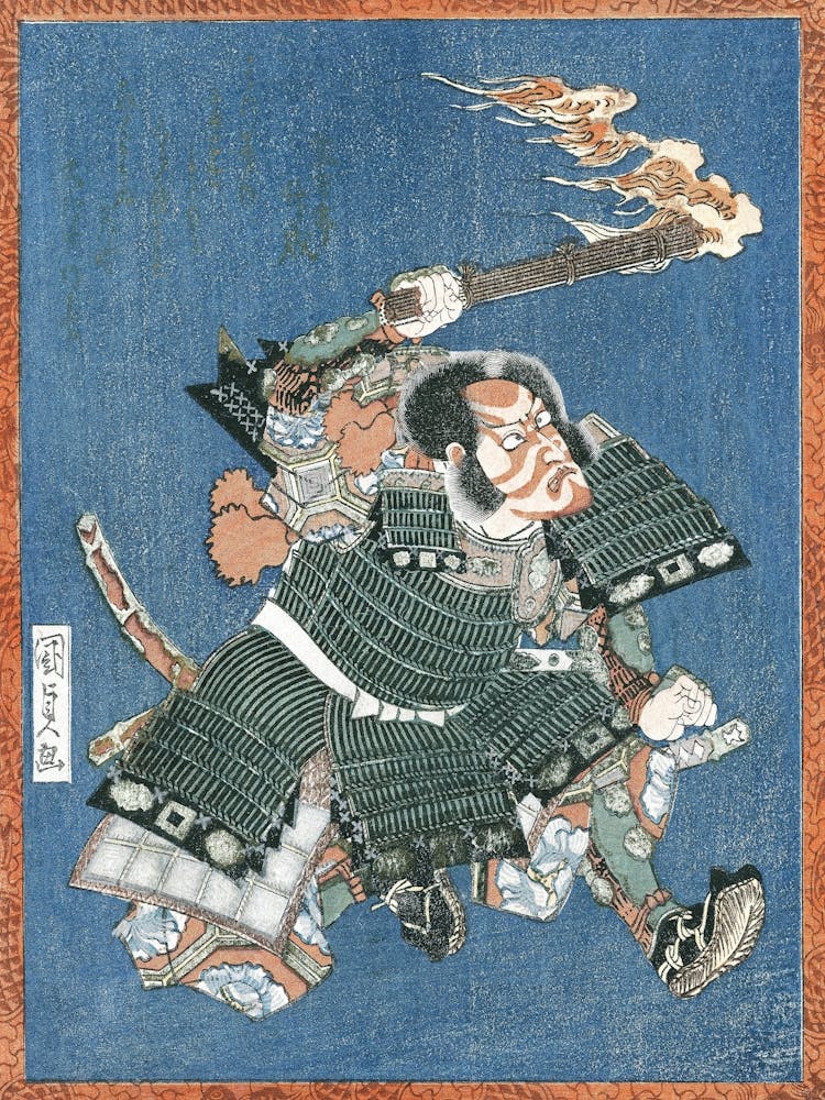 Ichikawa Danjuro Vii As I No Hayata (1820), Vintage Japanese Man Illustration By Utagawa Kunisada