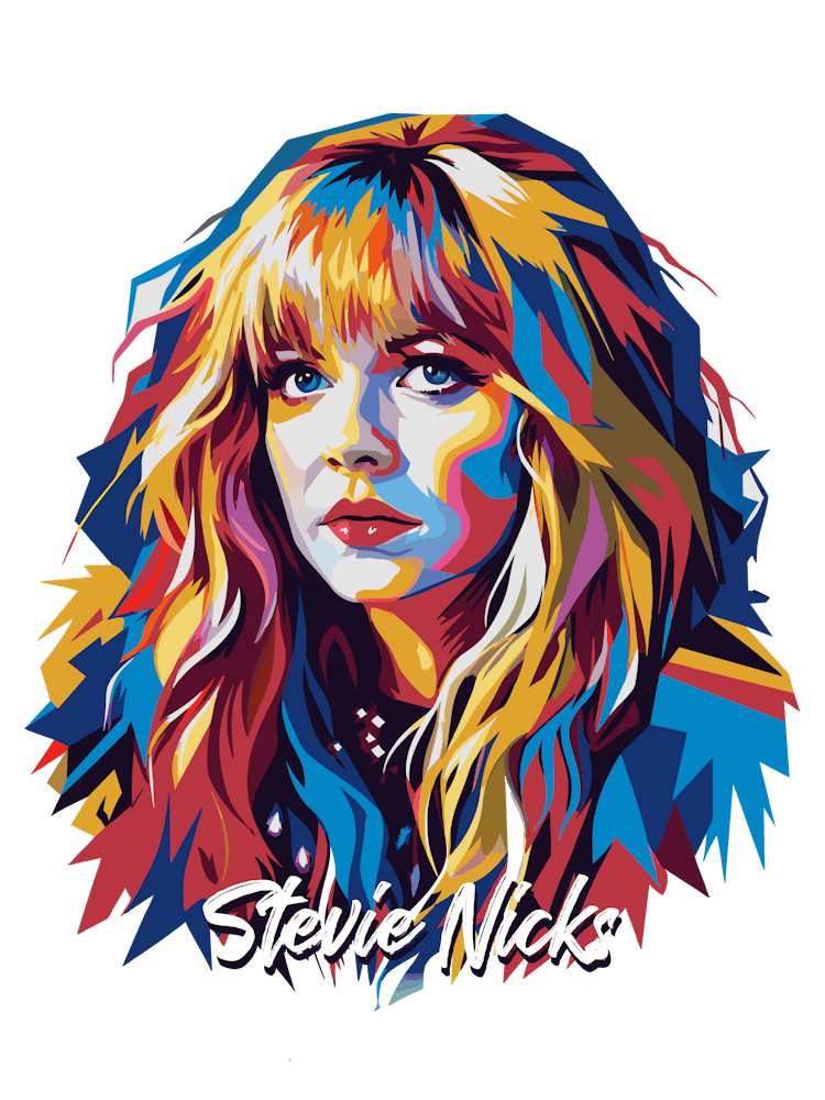 Stevie Nicks 01 Portrait Music Icon WPAP Pop Art Style