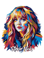 Stevie Nicks 01 Portrait Music Icon WPAP Pop Art Style