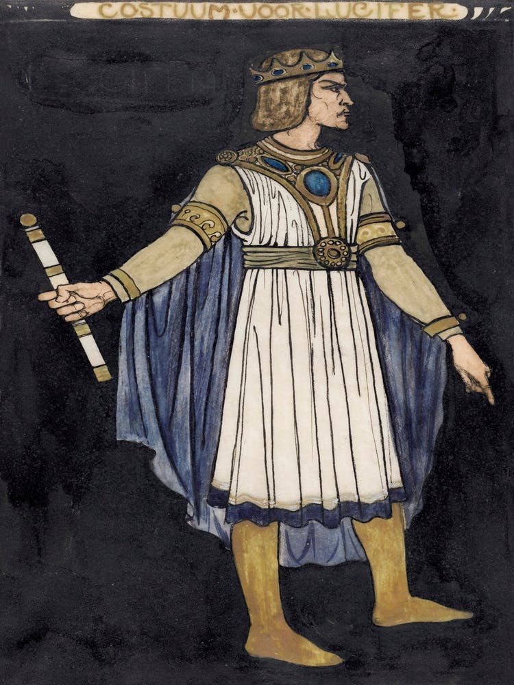Costume Design For Lucifer (1878–1938), Richard Roland Holst
