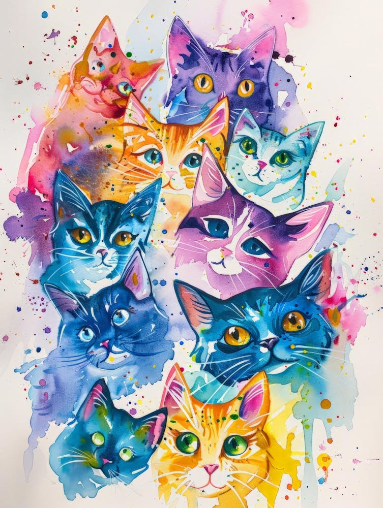 Colorful Cats 4