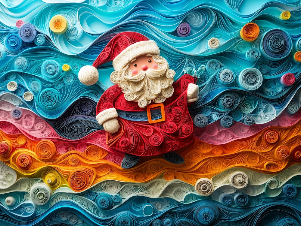Paper Quilling Santa Claus