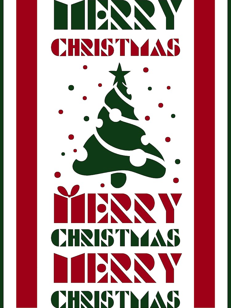 Red and Green Merry Christmas