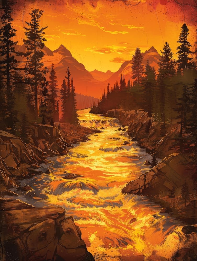 Sunset In The Mountains 74