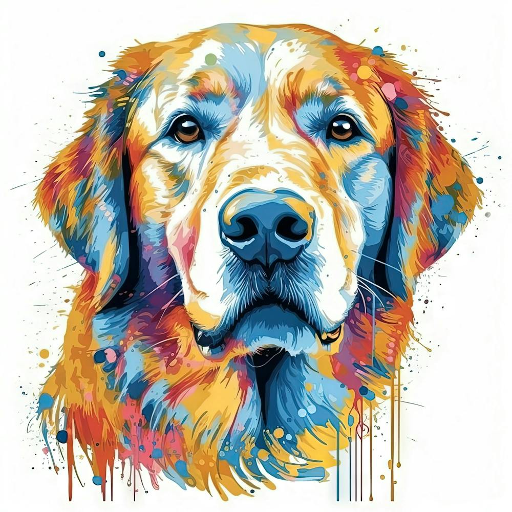 Golden Retriever Painting 8