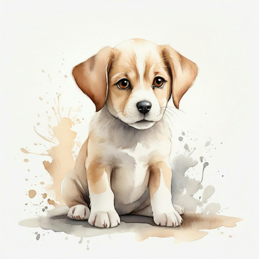 Default Create A Simple Watercolor Of A Cute Dog Using Neutral 0 (1)
