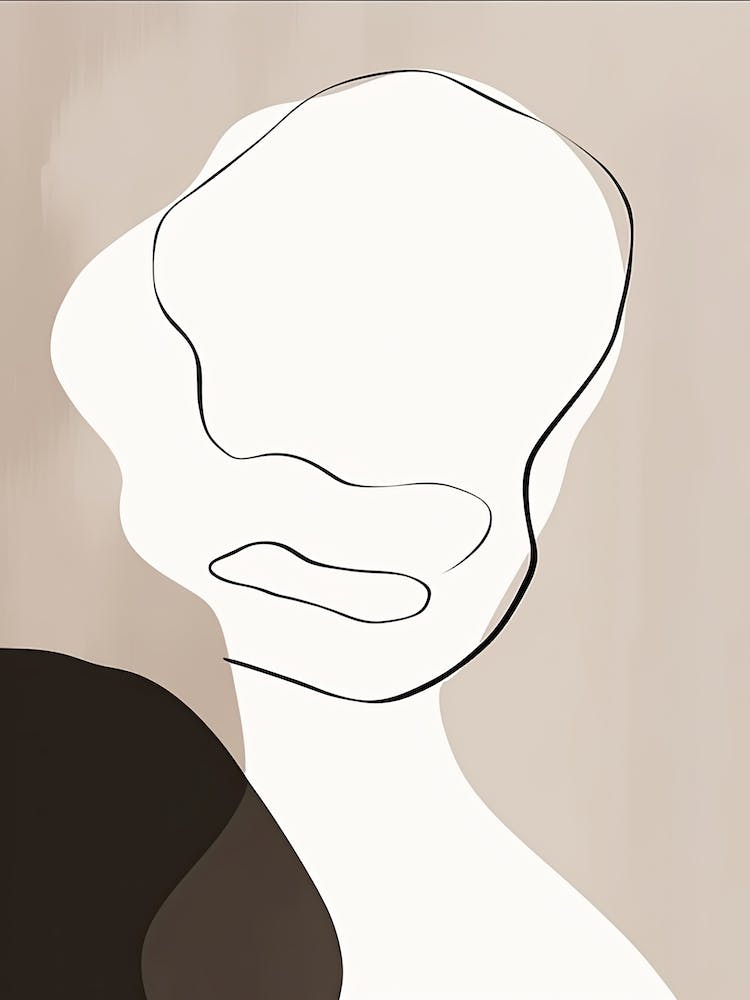 Face Line Art Abstract 3