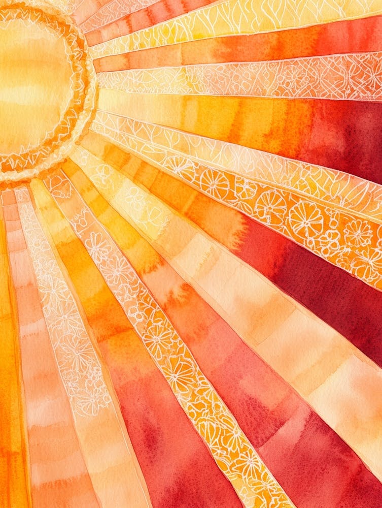 Aquarell einer Sonne