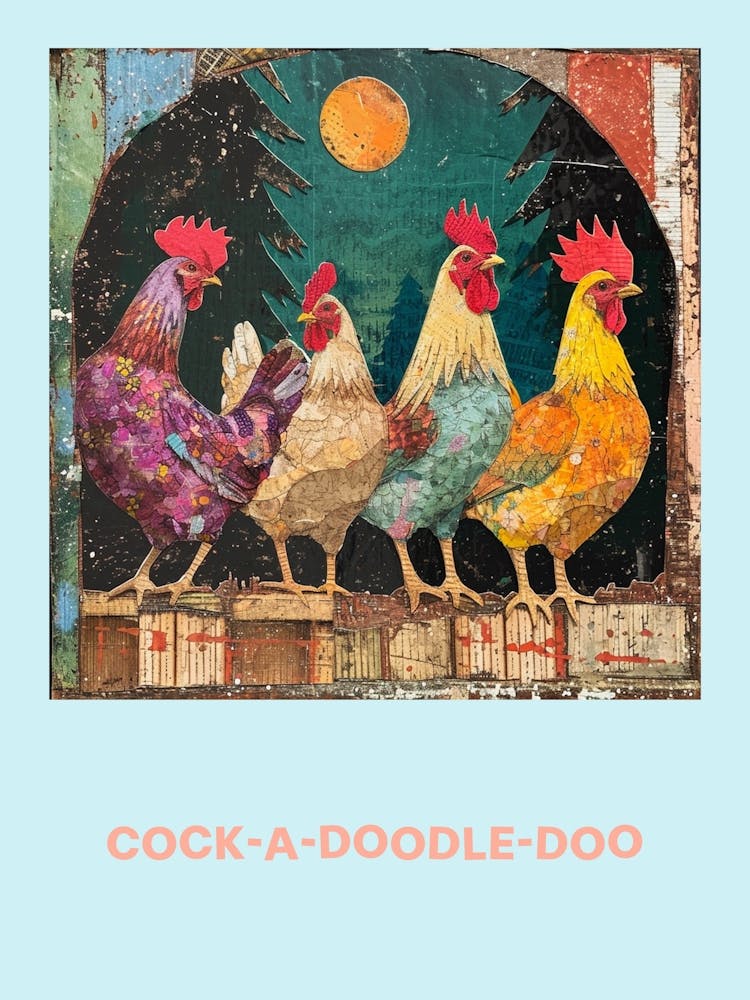 Cock A Doodle Doo Chicken Poster 3