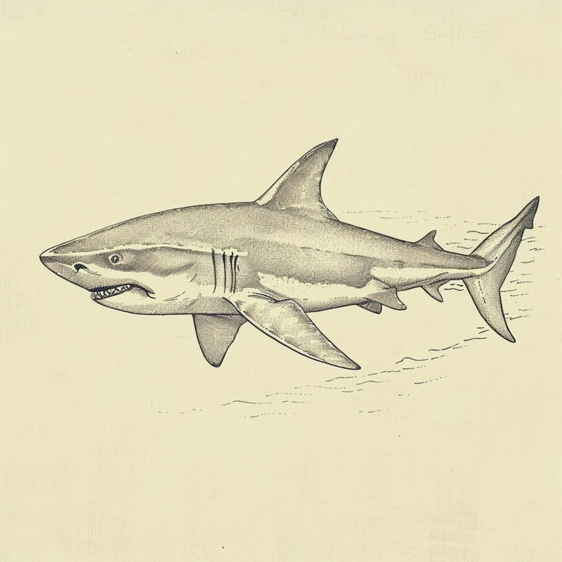 Smallscale Cookiecutter Shark Vintage Illustration 4