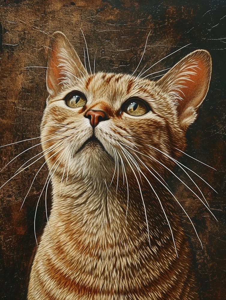 Exotic Shorthair Cat Relief Illustration 3