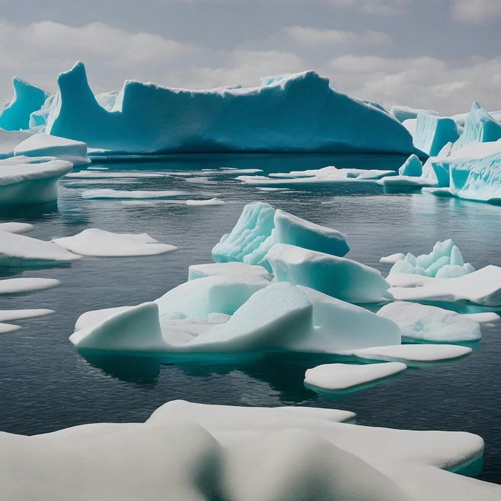 Icebergs In The Water