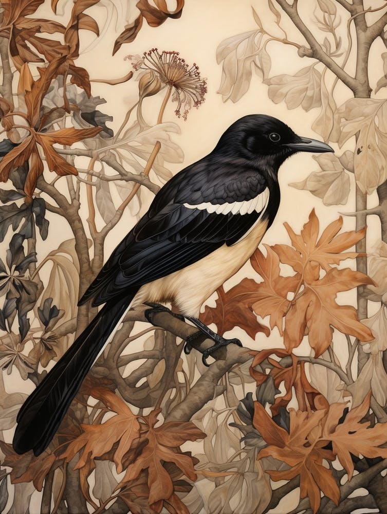 Dark And Moody Botanical Magpie 8