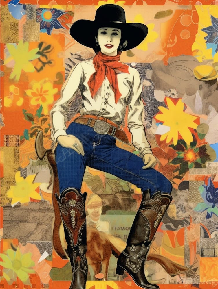 Collage Of Cowgirl Matisse Inspired 6