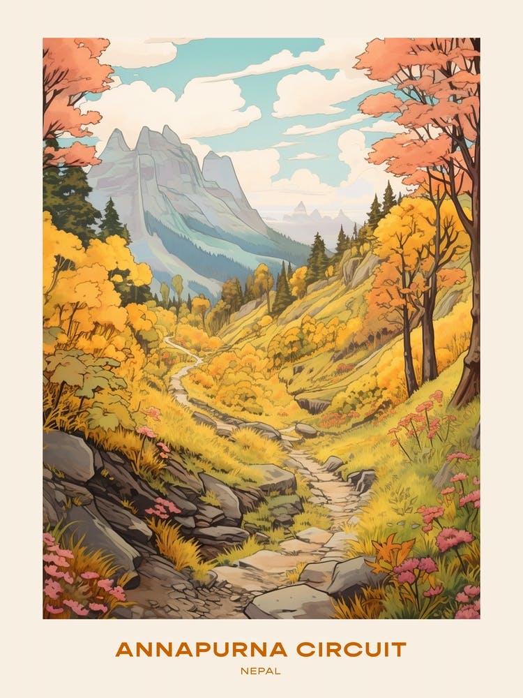 Annapurna Circuit Nepal 1 Hike Poster