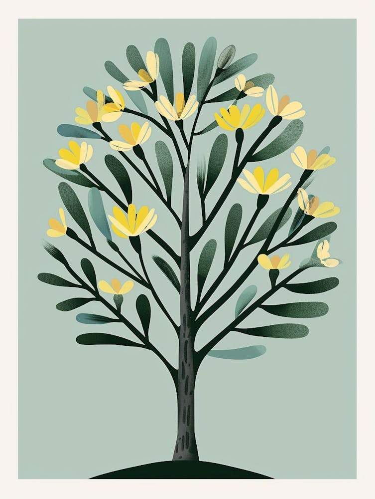 Cypress Tree Flat Illustration 5