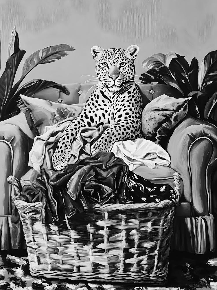 Leopard In A Basket