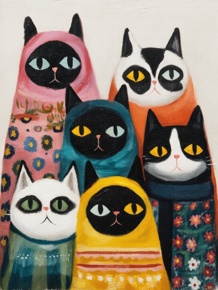 Cats In A Scarf