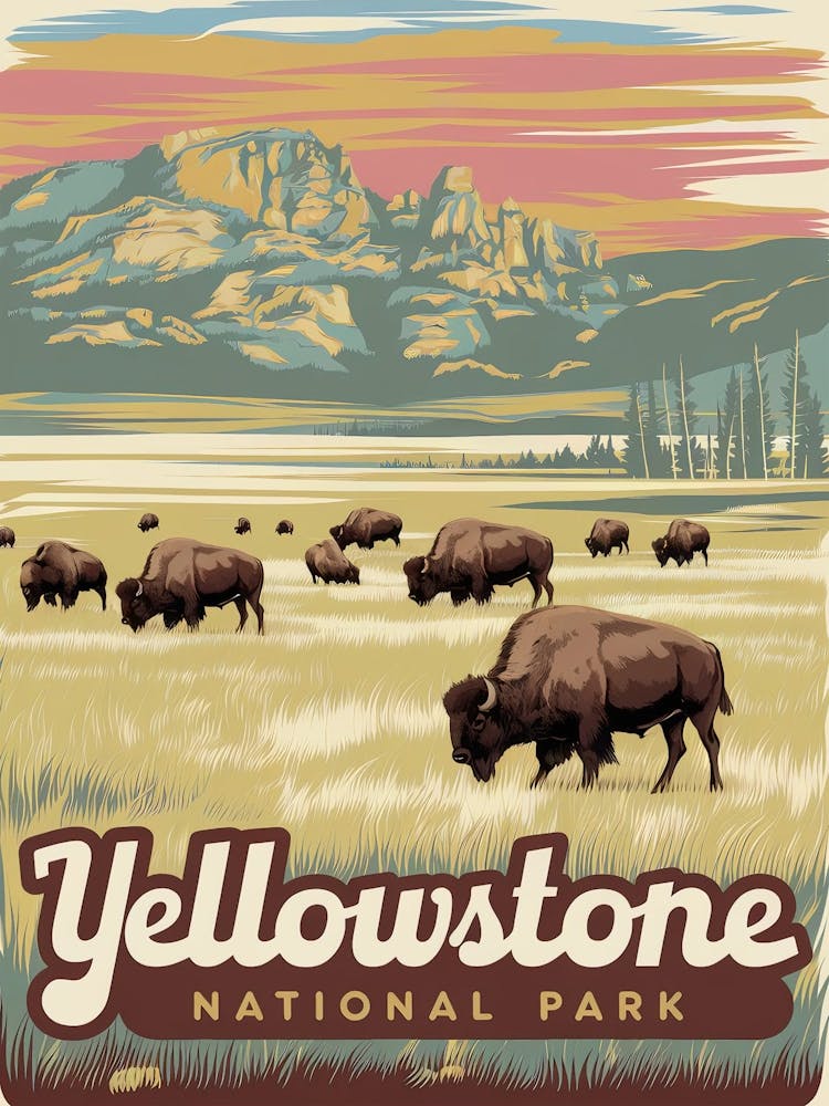 Yellowstone National Park Vintage V 09