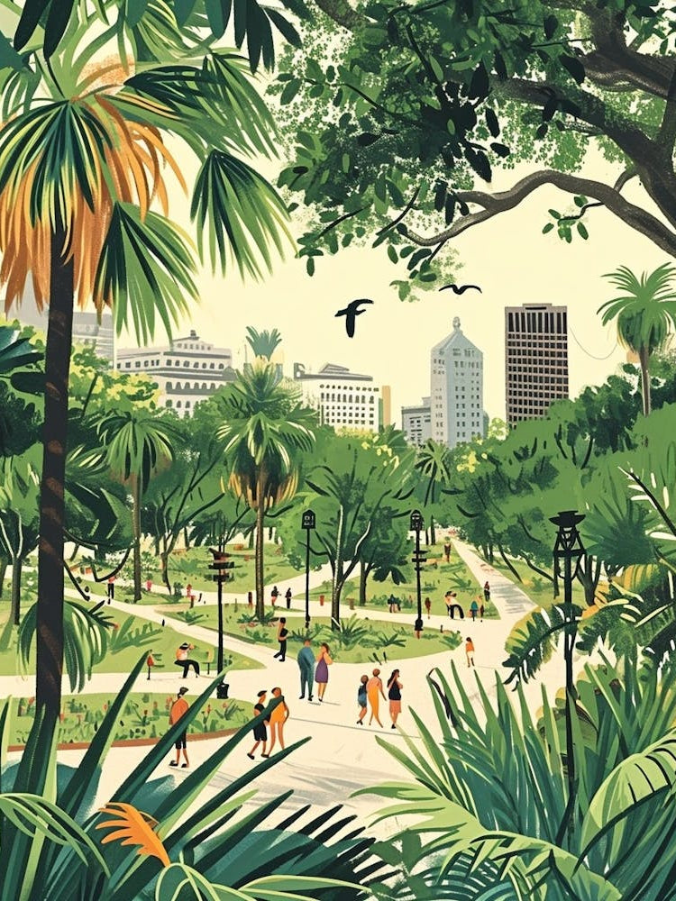 City Park Storybook Illustration 4