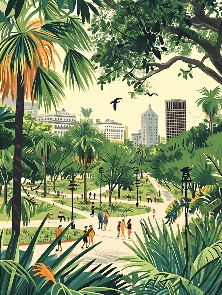 City Park Storybook Illustration 4