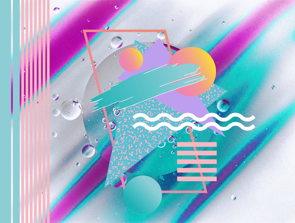 Memphis Pattern Retro Vaporwave Color 80s Artwork