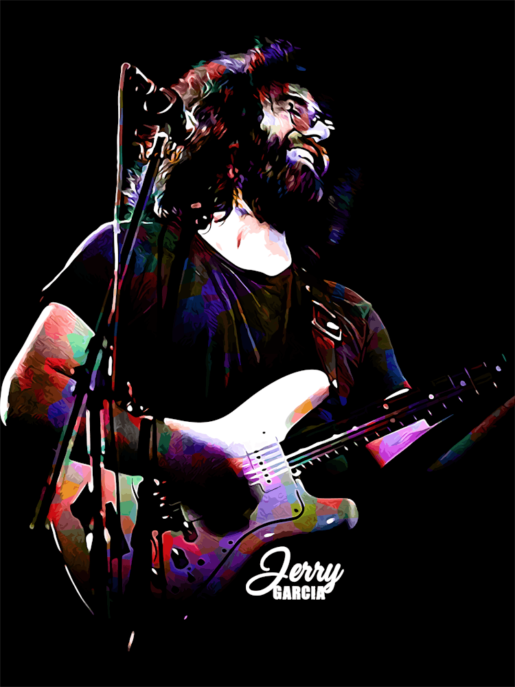 Jerry Garcia Music Legend in Colorful