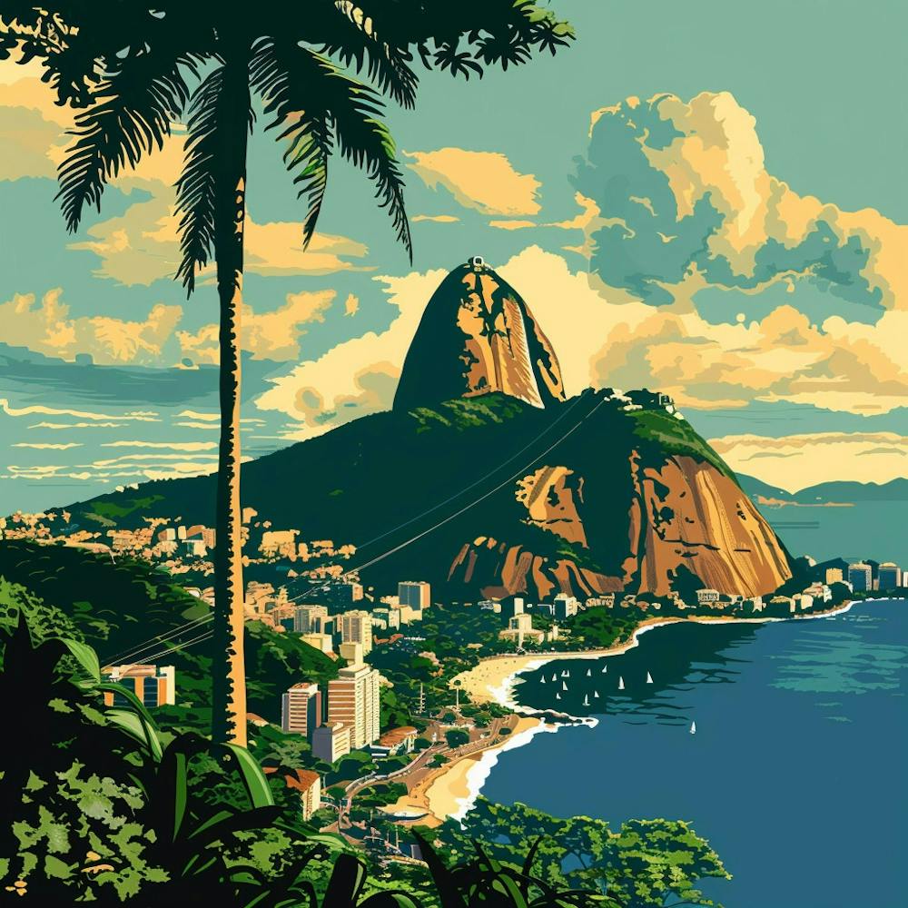 A Sugarloaf Mountain In Rio De Janeiro Vector De 1719996445 3