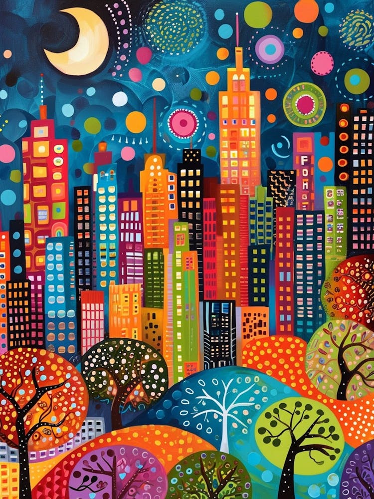 Kitsch Washing Inspired Cityscape 1