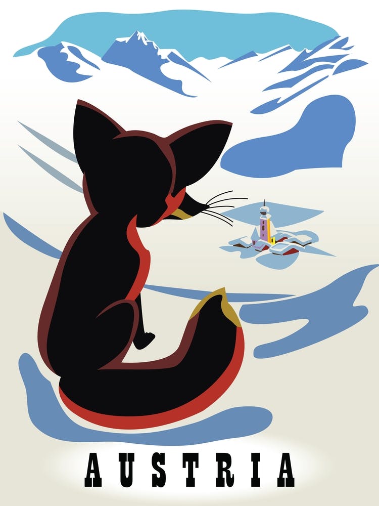 Austria Fuchs im Schnee