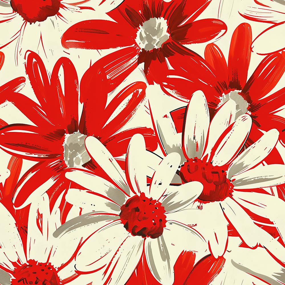 Gänseblümchen zweifarbiges Blumenmuster