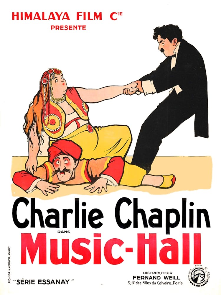 Charlie Chaplin Komödie Tanz Filmplakat