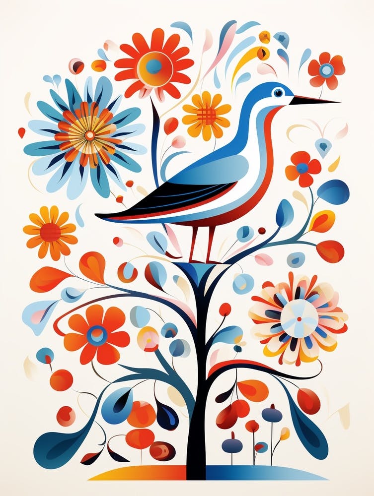 Scandinavian Bird Illustration Seagull 2