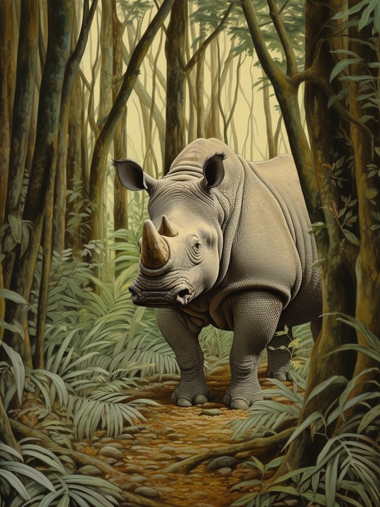 Rhino Exploring The Forest 4