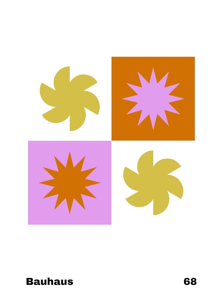 Geometric Bauhaus Poster 68