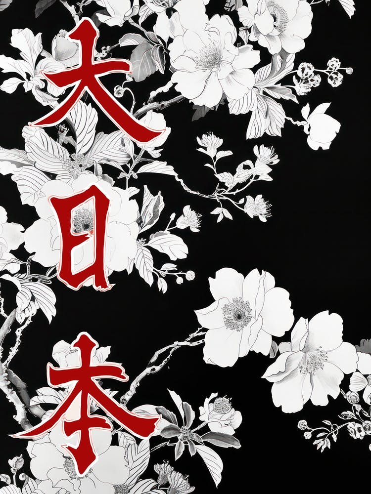 Hokusai Great Japan Poster Japanese Floral  40