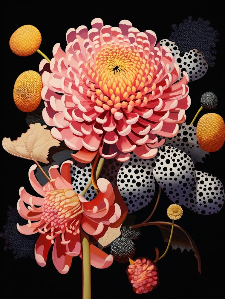 Surreale Floralien Chrysantheme 2 Blumenmalerei