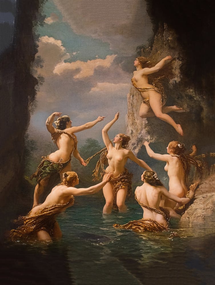 Les Nymphes De Parthénope Painting, By Charles Meynier, Exposed In Louvre Museum 1