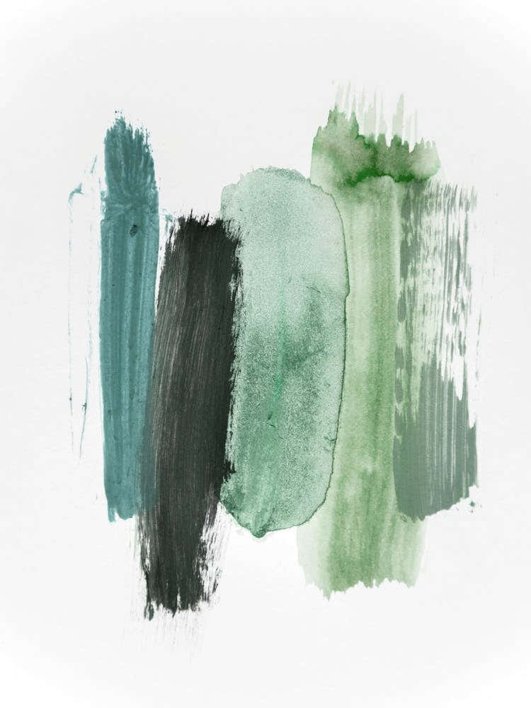 Abstract Aquarelle Green Shades Of The Woods