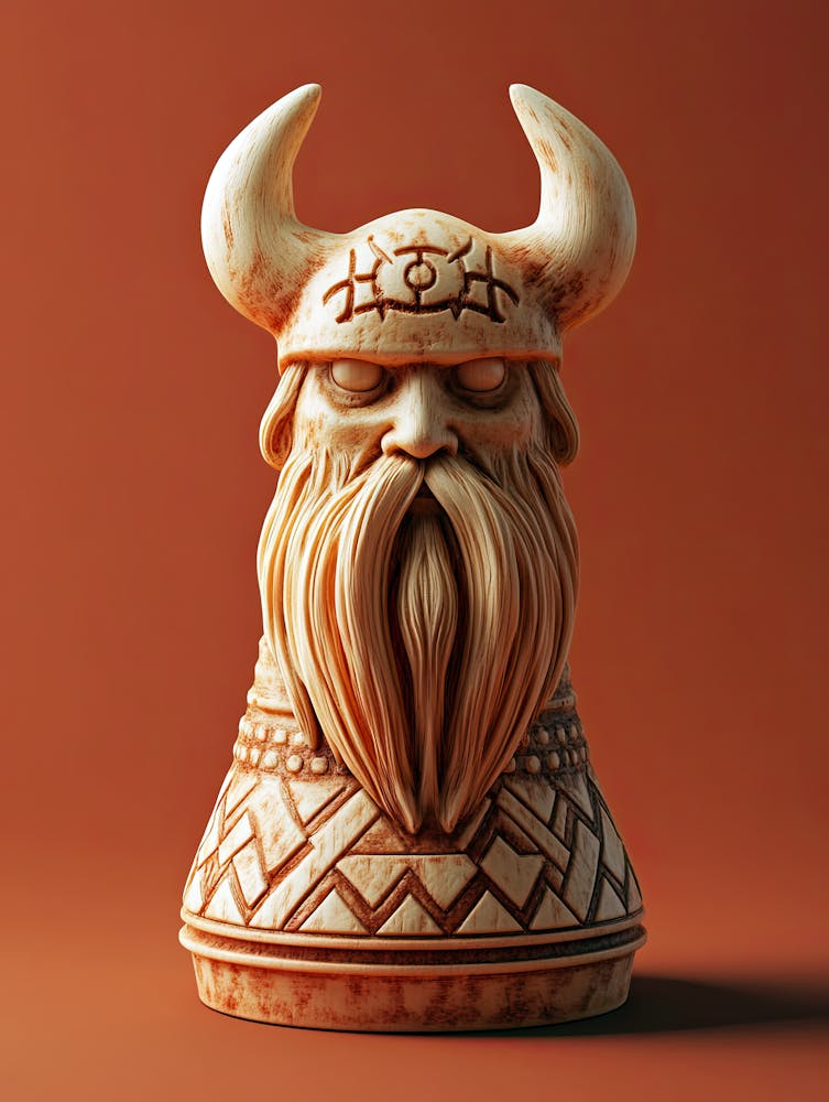 Viking Chess Piece, Tafl Chess, Viking's Chess Poster